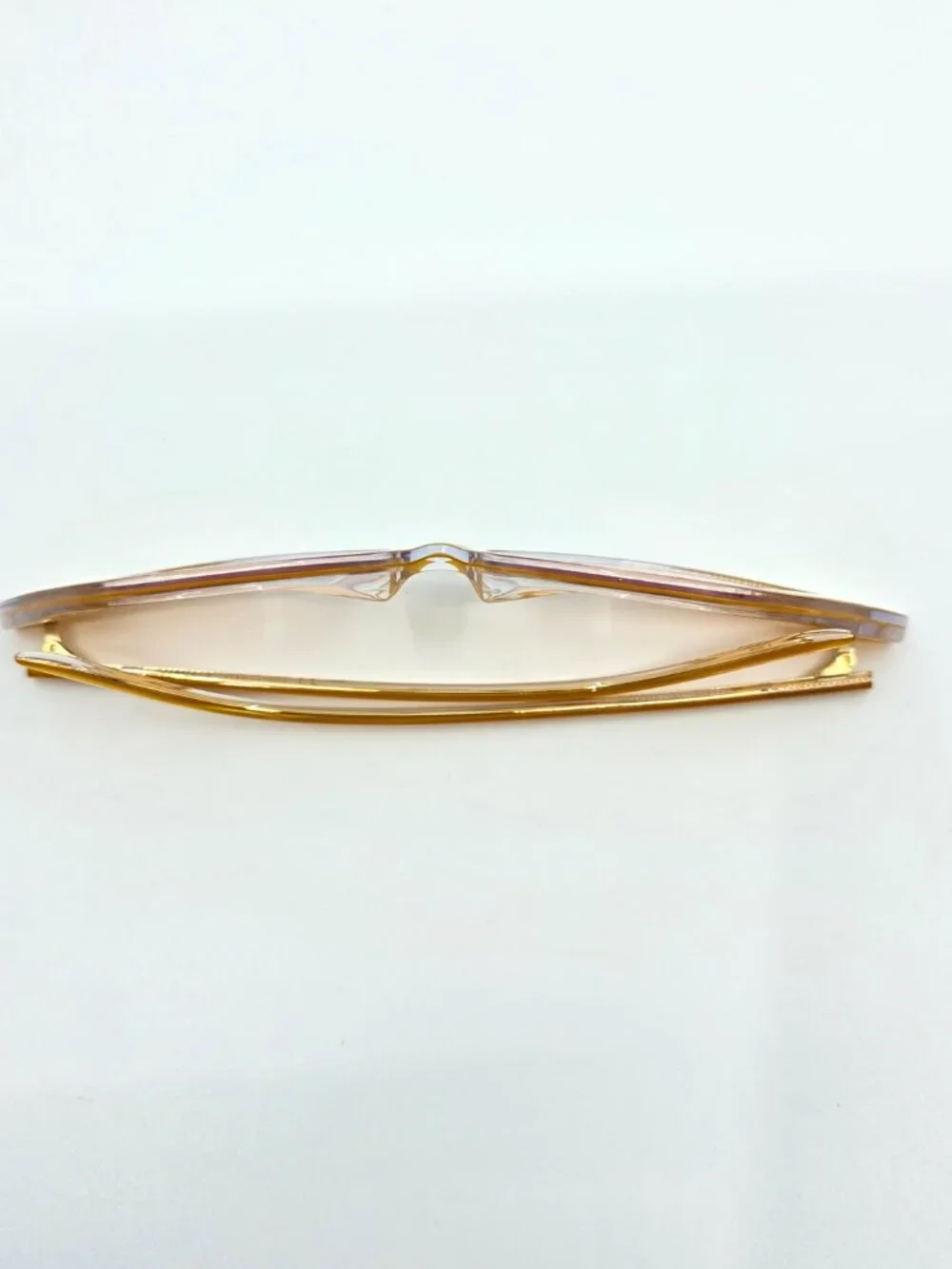 Gucci Yellow Cat Eye Sunglasses Pink Lenses Size 61MM×16MM×145MM MSRP $595